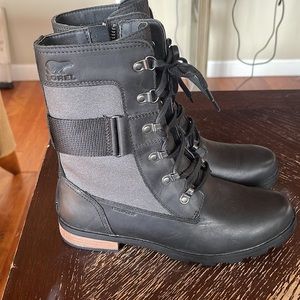 SOREL EMELIE WATERPROOF COMBAT BOOTS